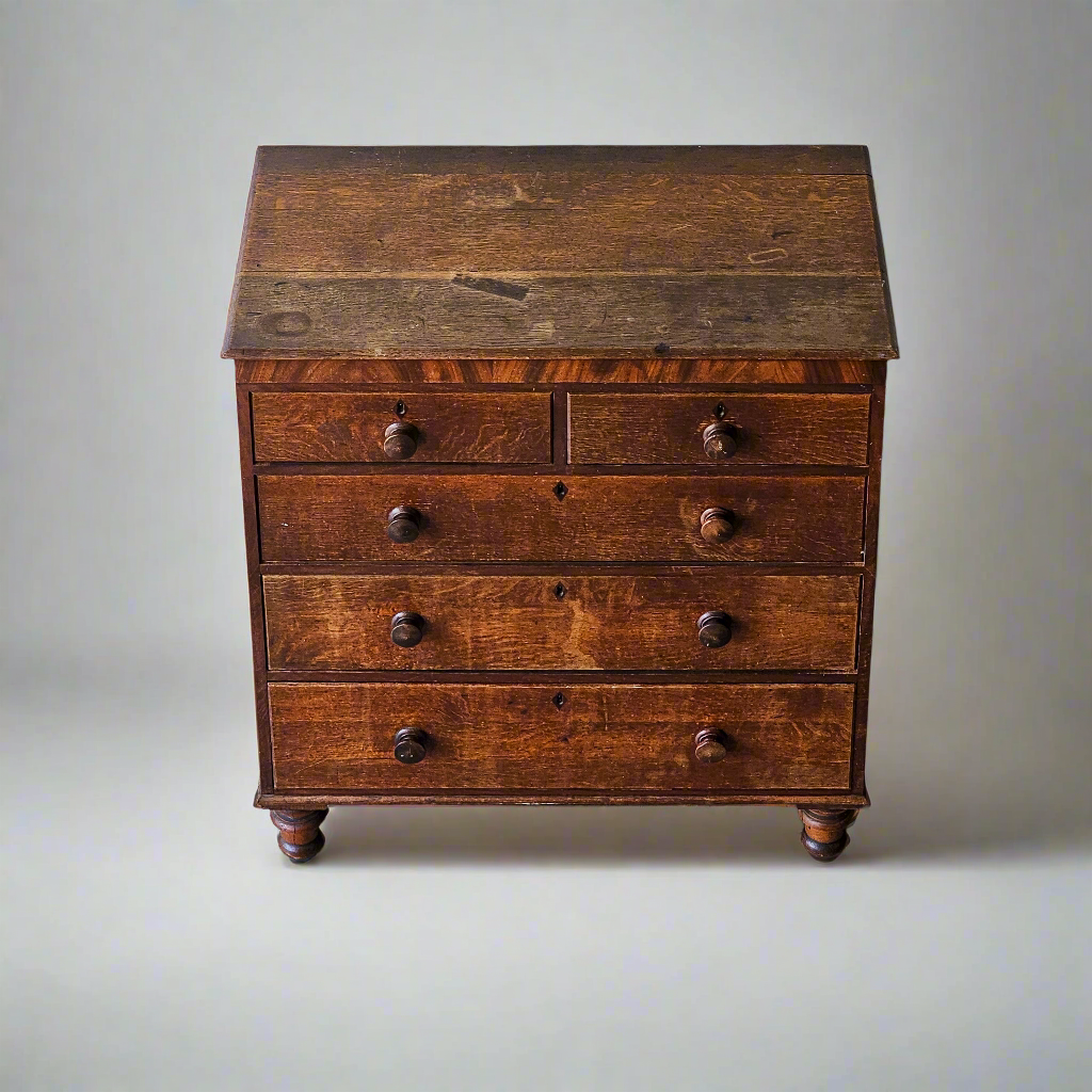 Antique 19th-century oak chest of drawers