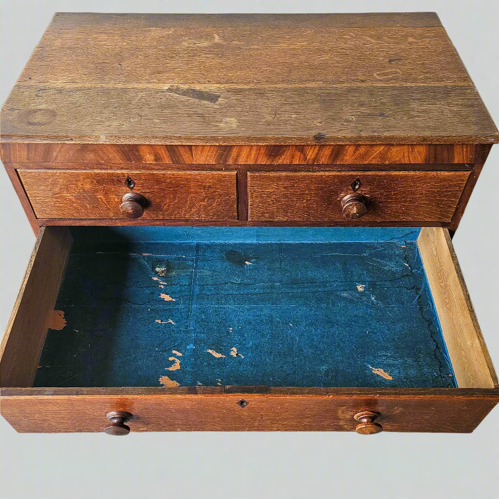 Antique 19th-century oak chest of drawers