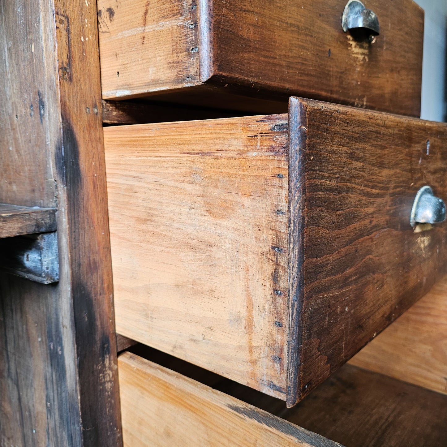 Antique farmhouse hutch cabinet