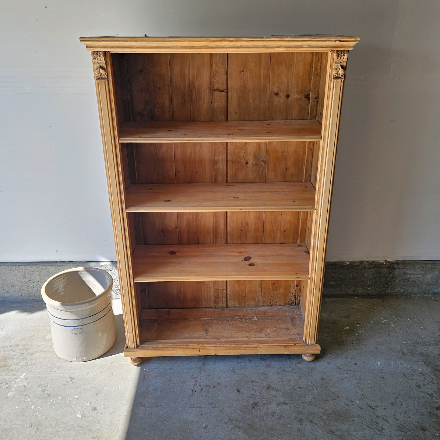 Antique pine bookcase