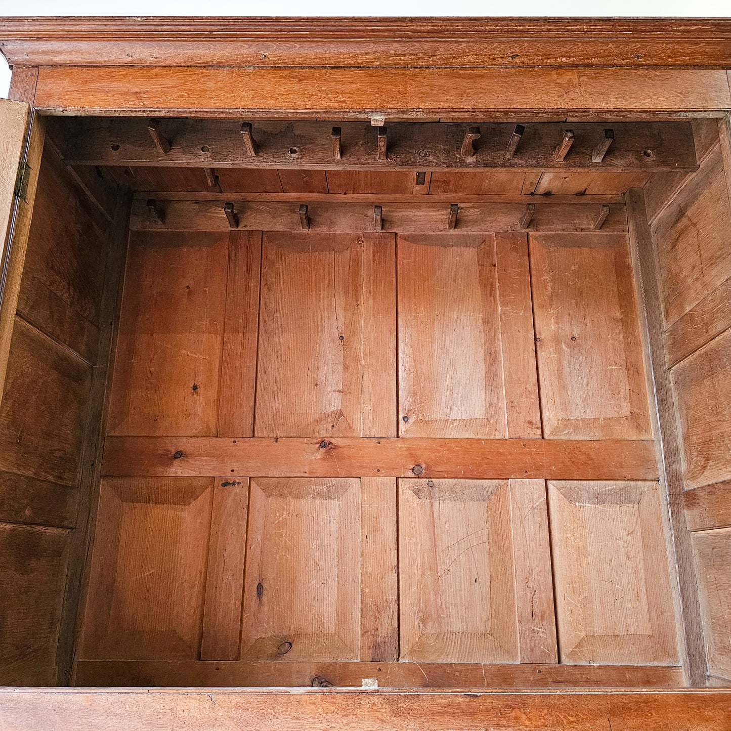 Antique Oak Cupboard Cabinet with Drawers