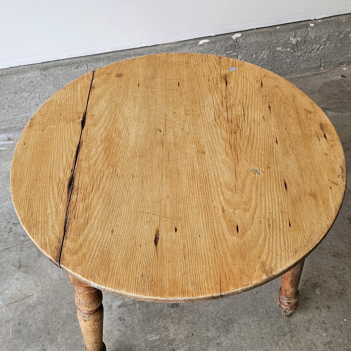 Antique English Pine Cricket Table - Circa 1870