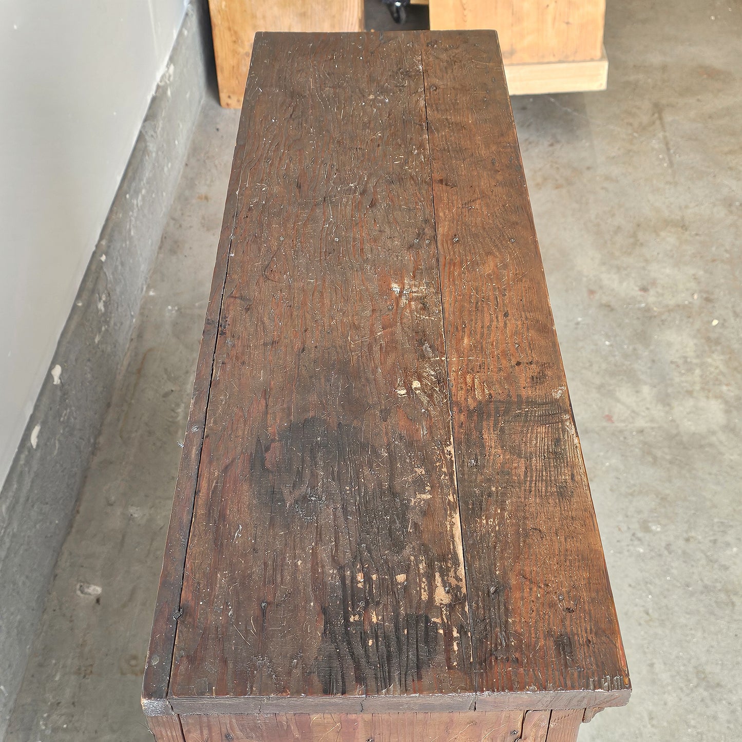 Antique Fir Open Bookcase