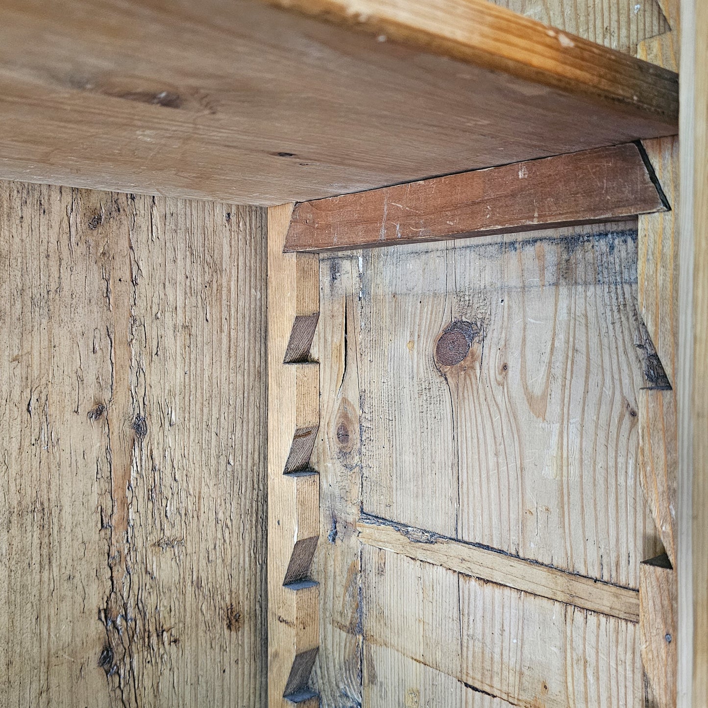 Antique pine bookcase
