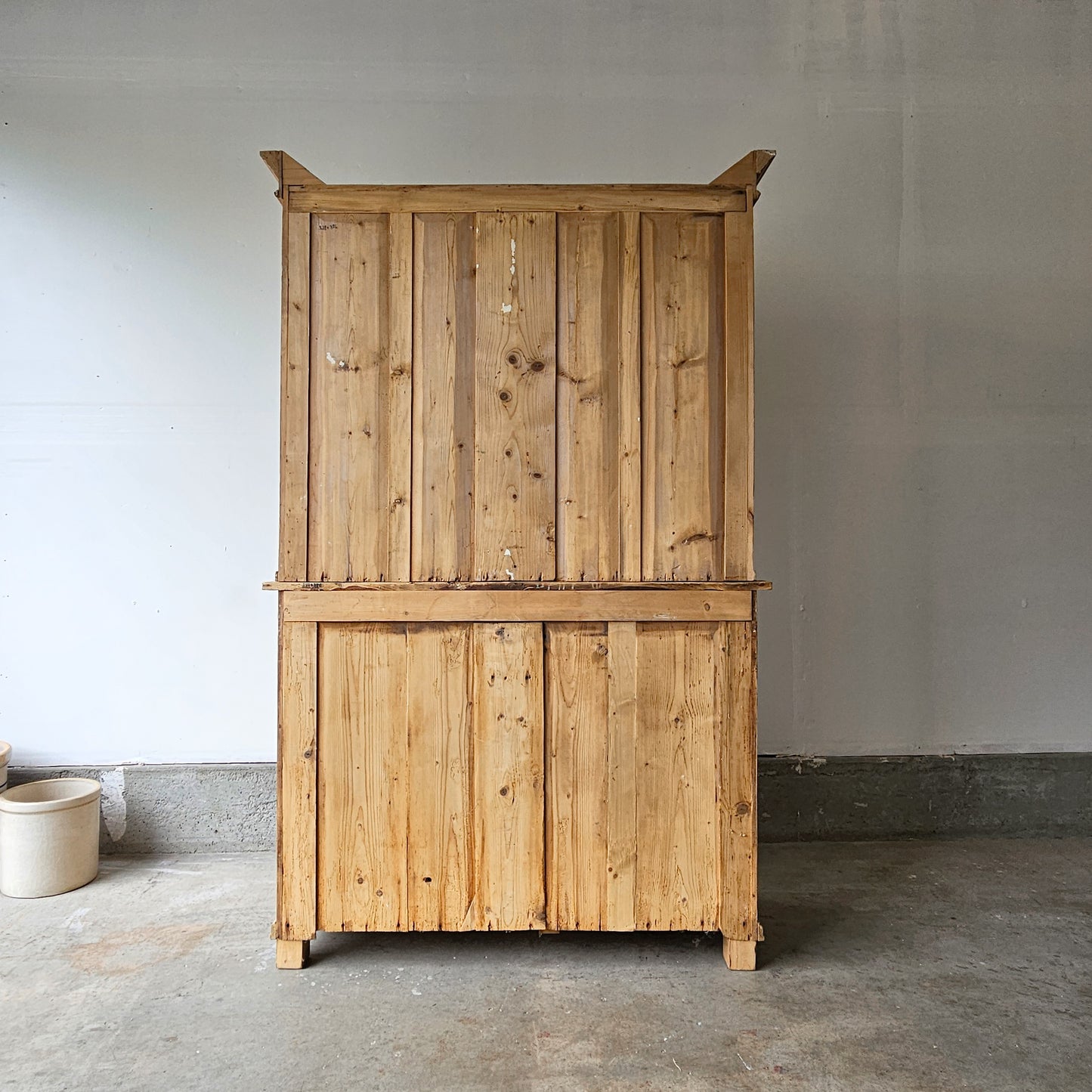 Antique European pine hutch