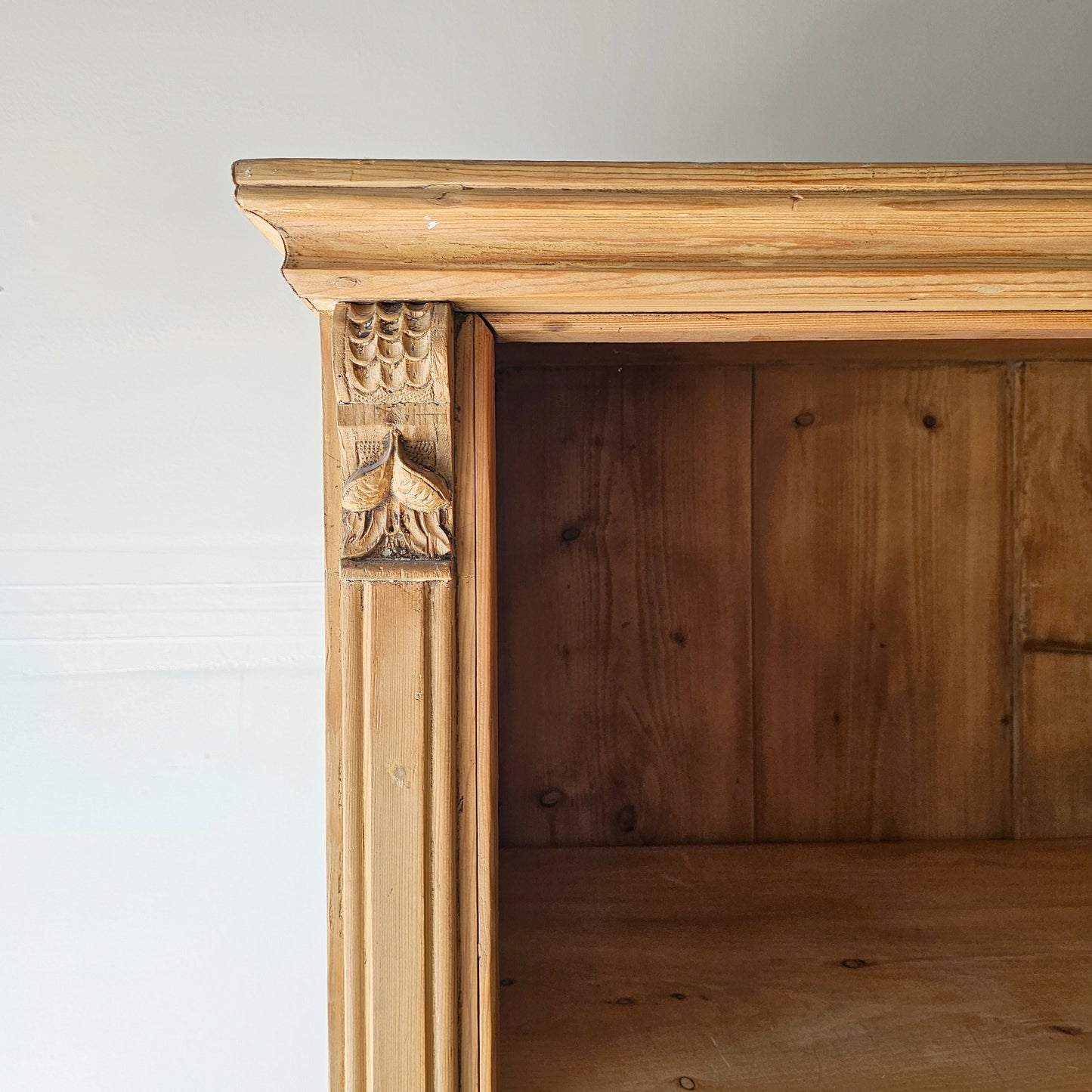 Antique pine bookcase