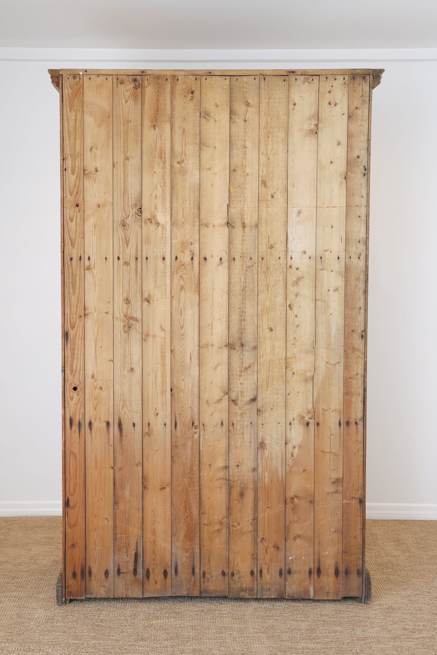 Antique English Honey Pine Linen Cabinet - Circa 1890