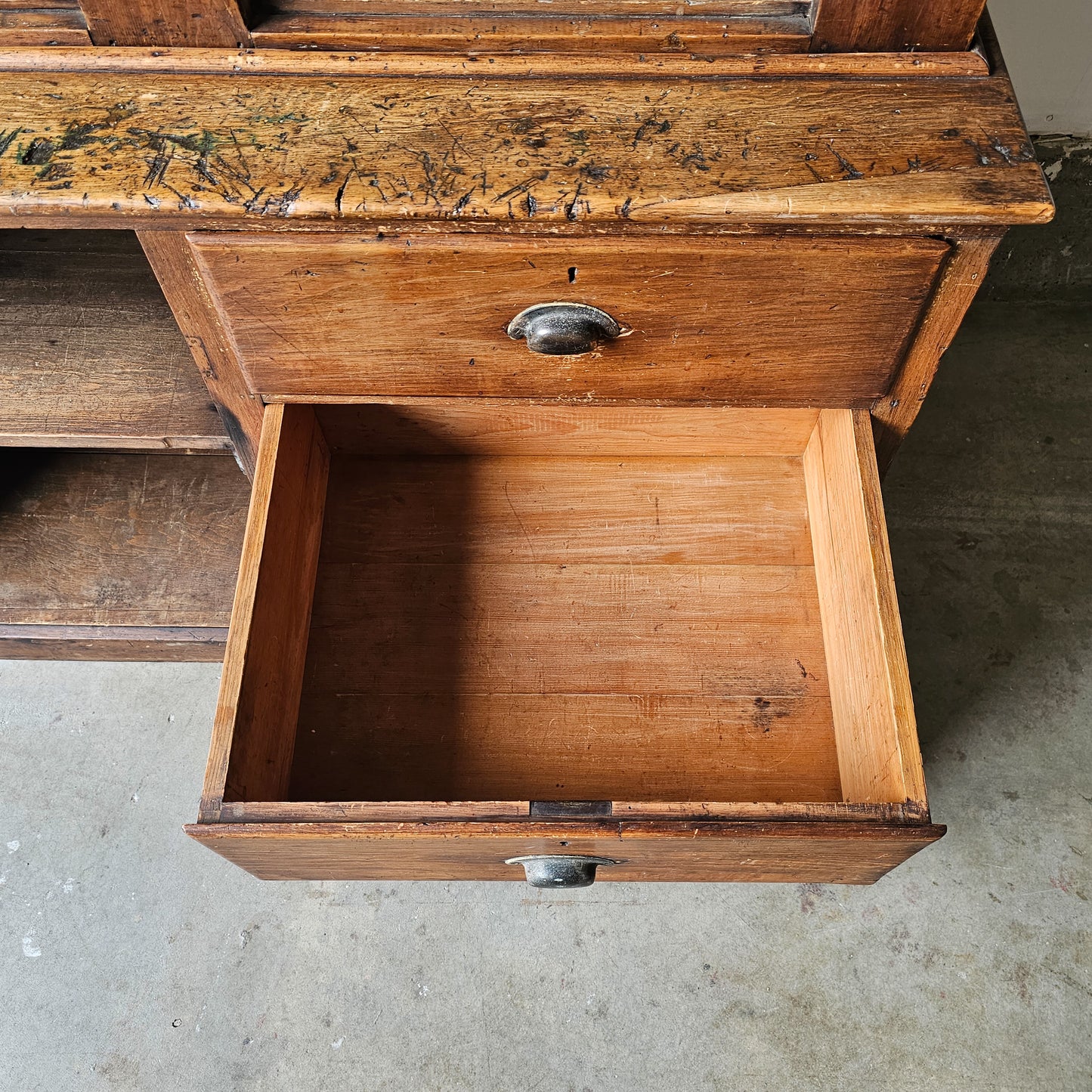 Antique farmhouse hutch cabinet