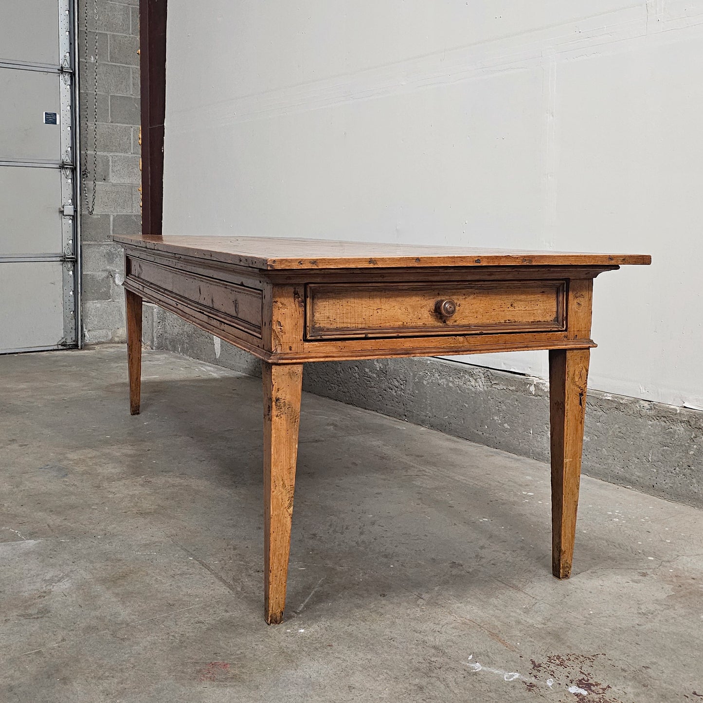 Antique French Farmhouse Table with Drawers