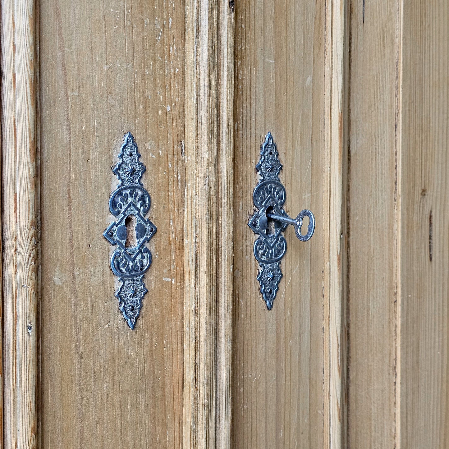 Antique pine knockdown wardrobe