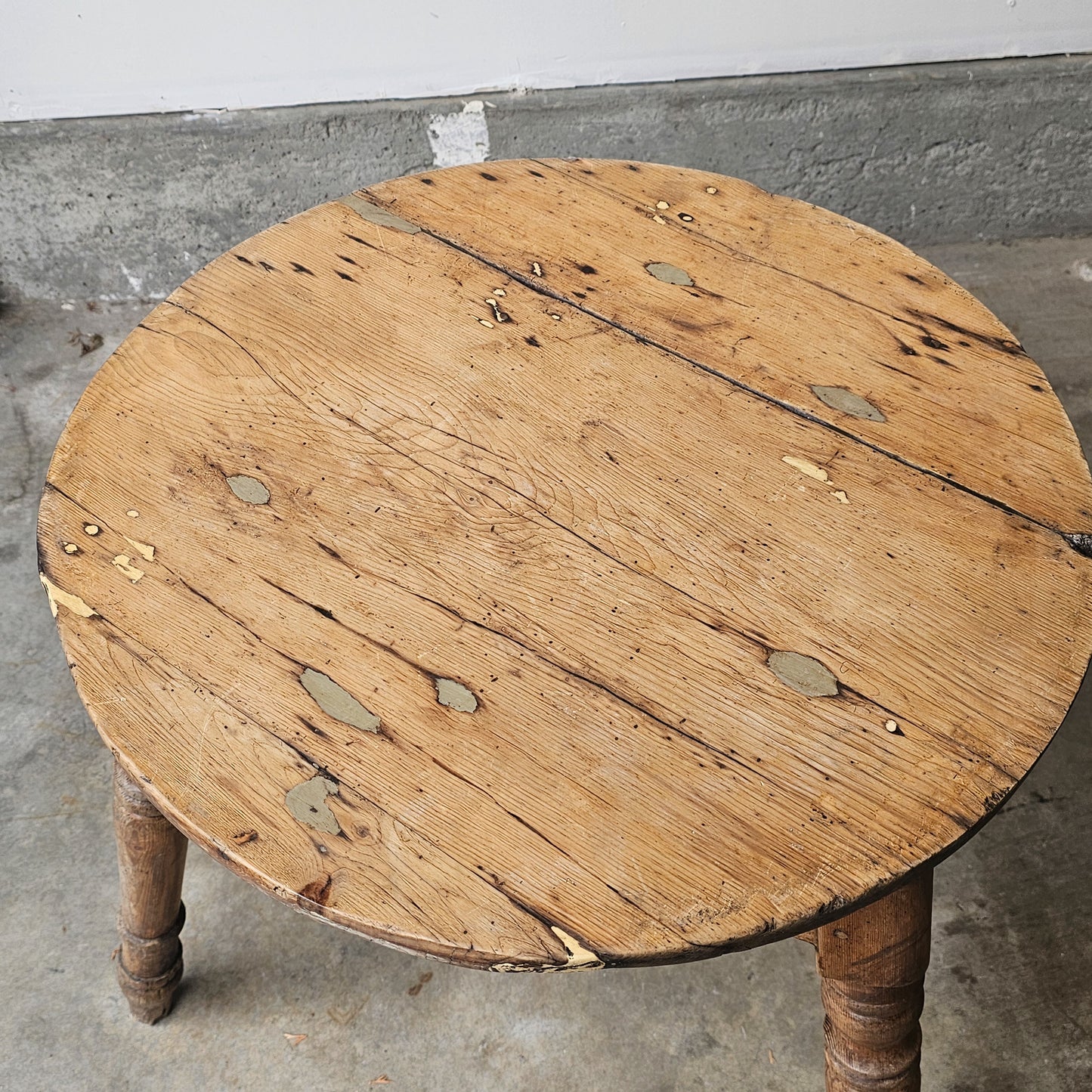 Antique English Pine Cricket Table - Circa 1860