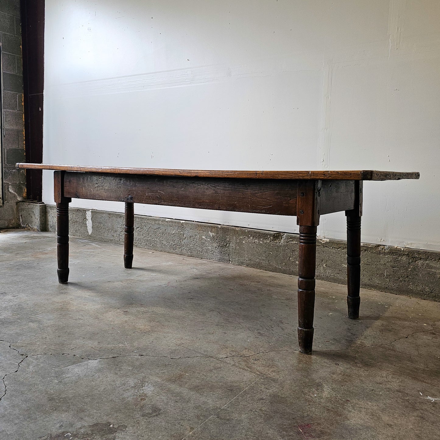 Antique French Oak Three-Plank Dining Table