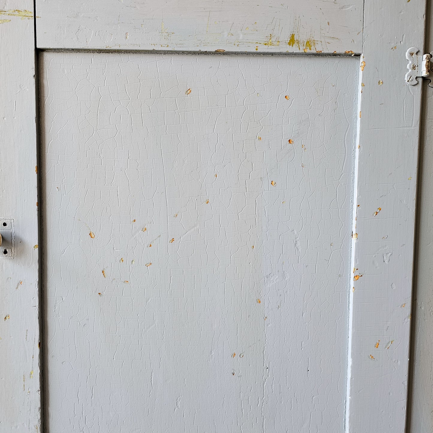 Antique painted blue hutch