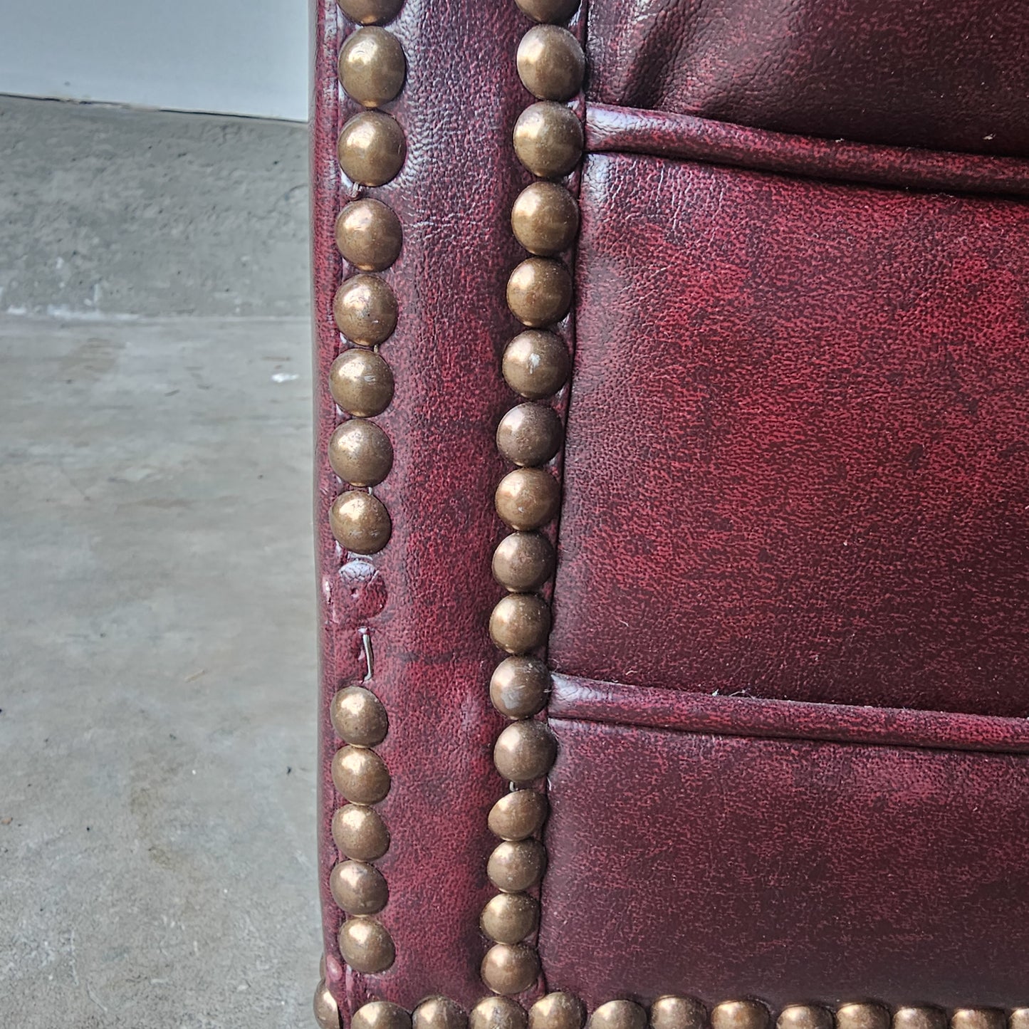 Vintage 1970's tufted chesterfield leather sofa