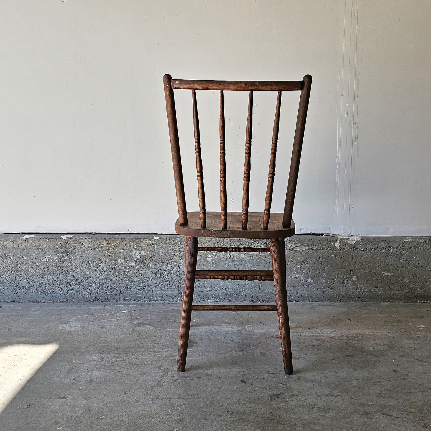 Vintage spindle back dining chairs - set of 4