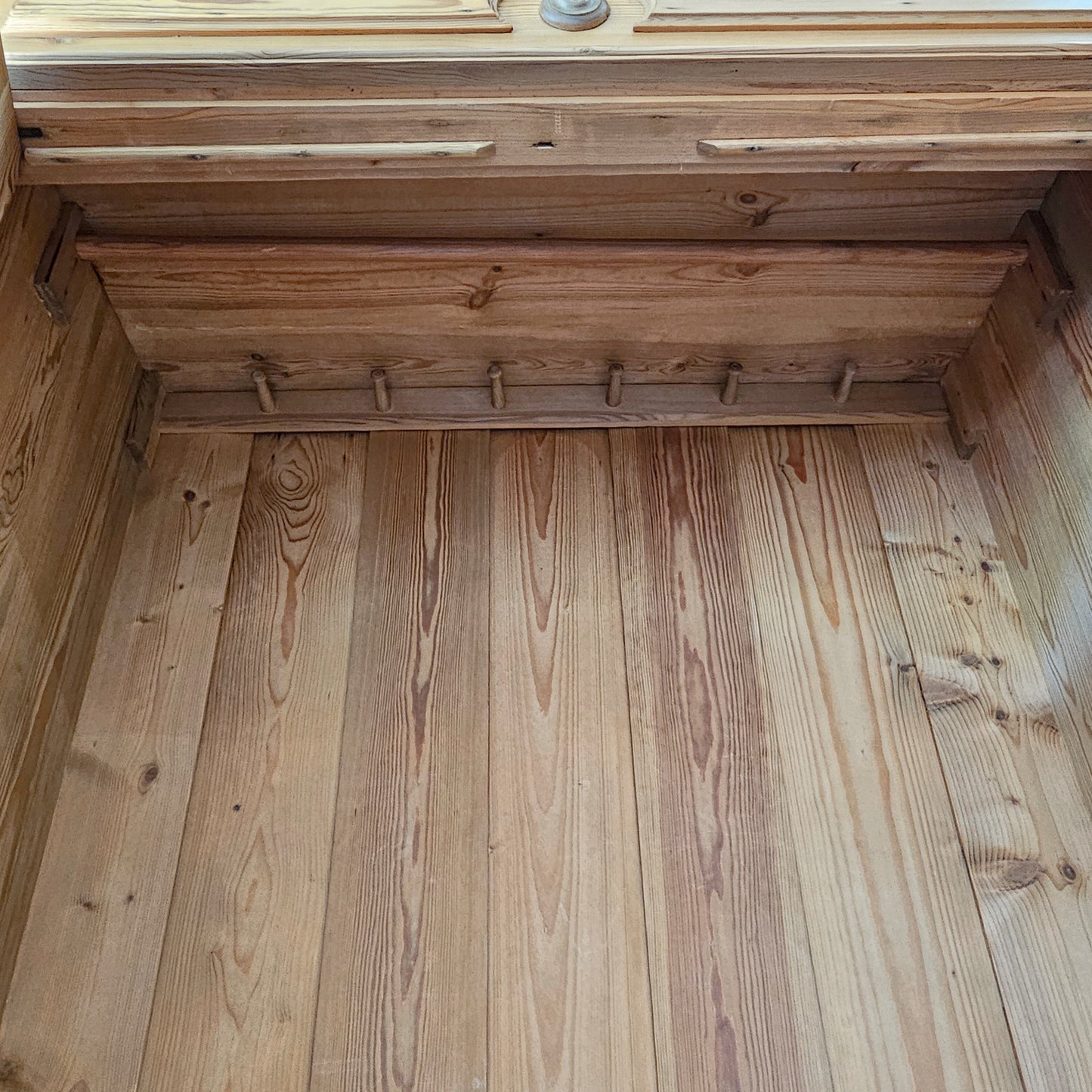 Antique pine armoire wardrobe