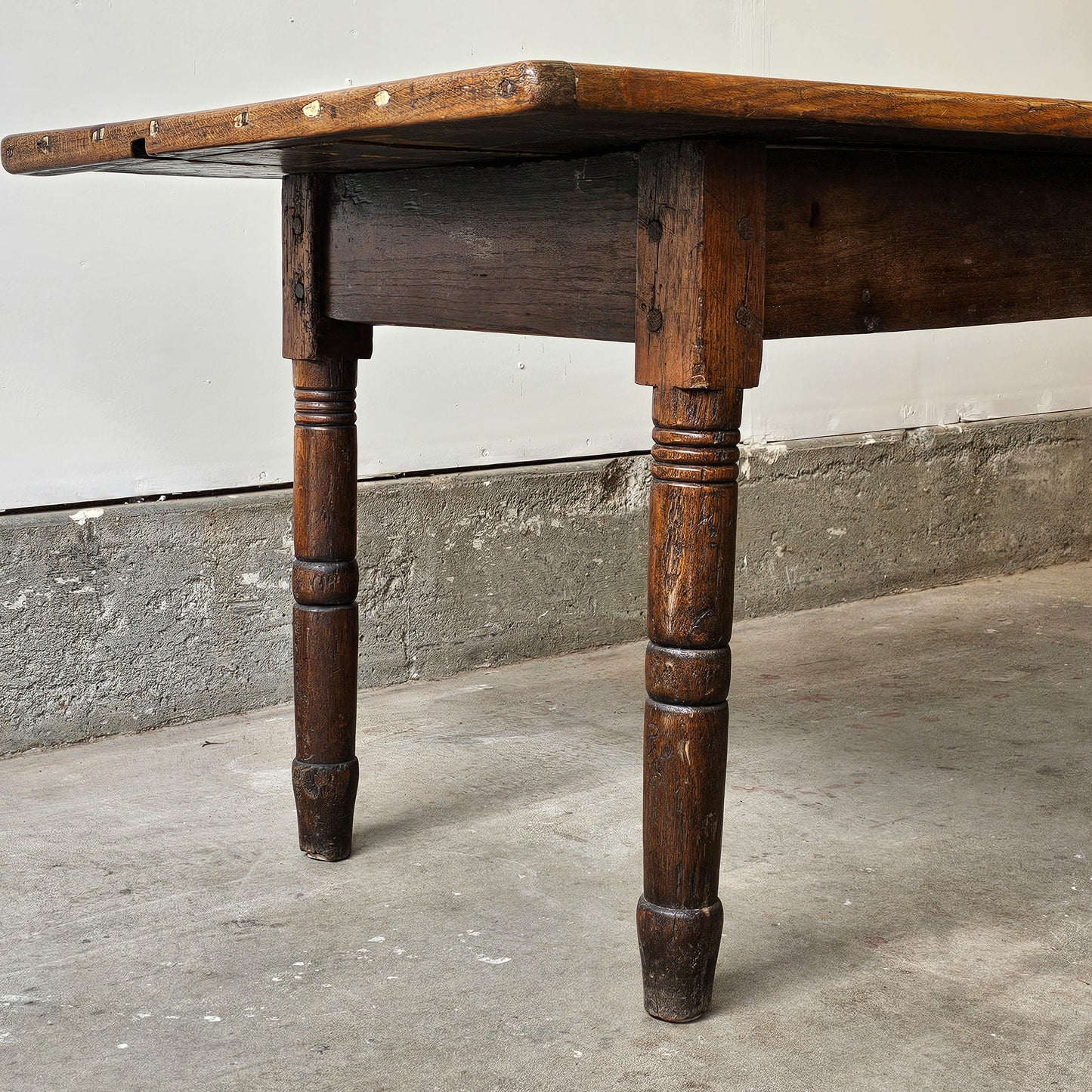 Antique French Oak Three-Plank Dining Table