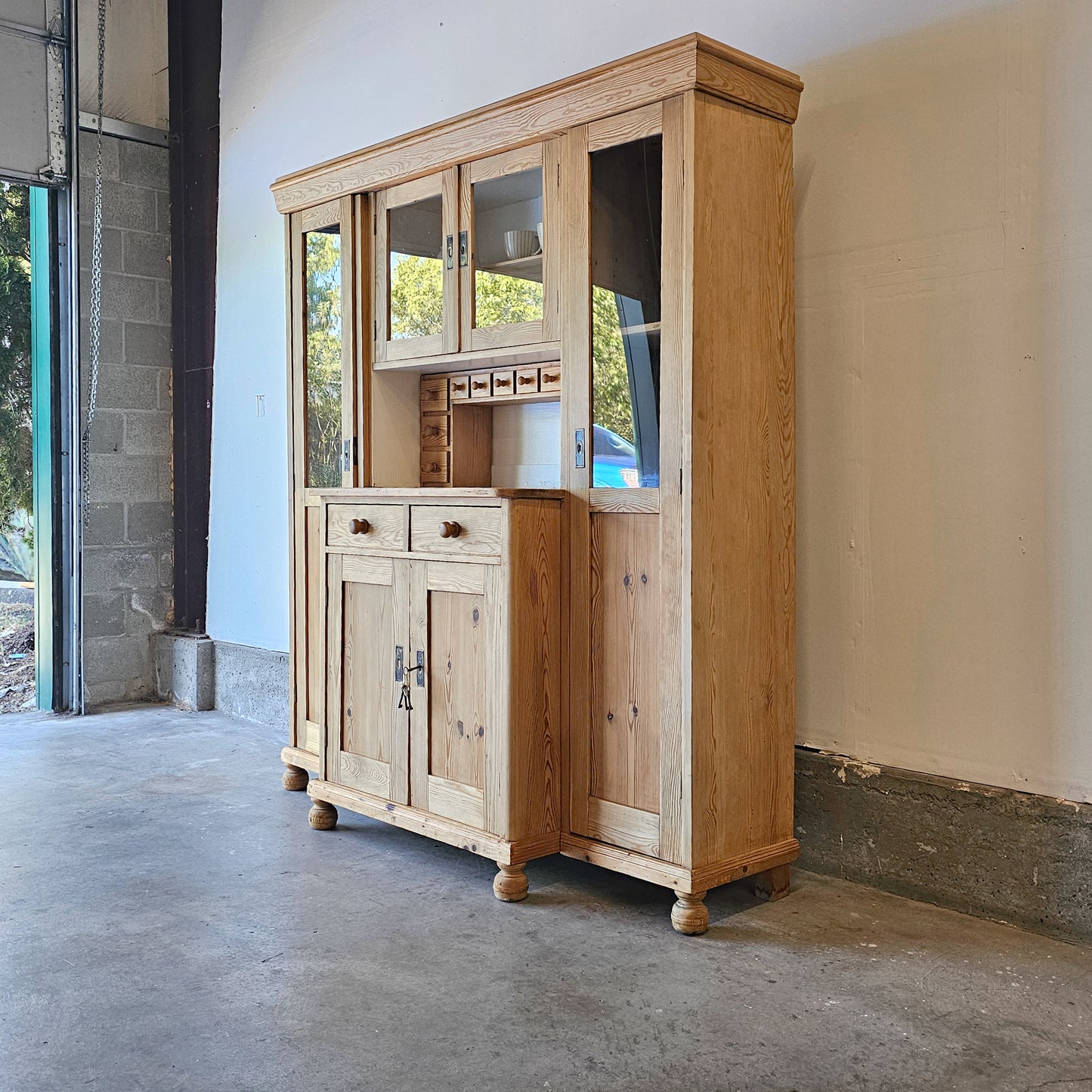 Antique pine kitchen cabinet