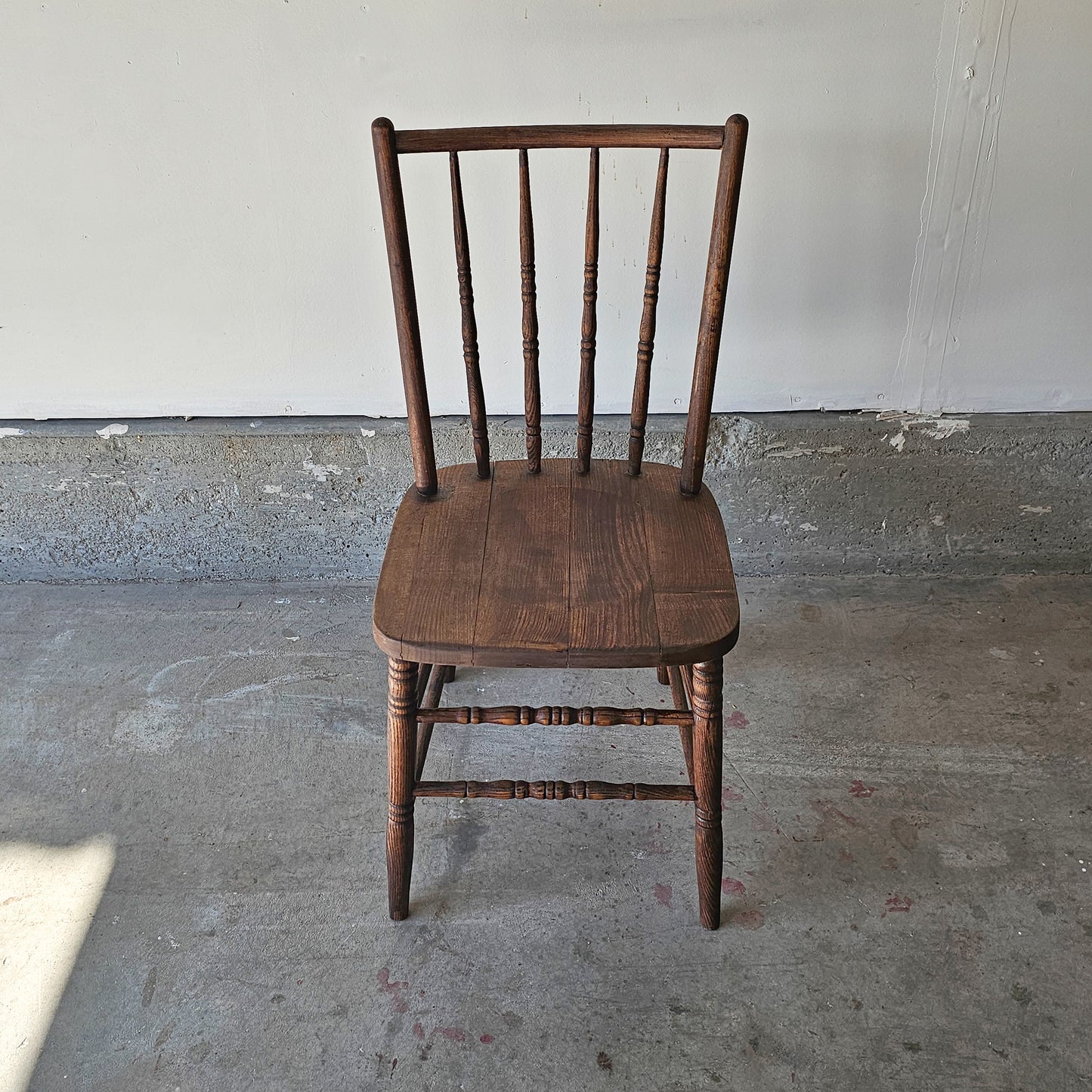 Vintage spindle back dining chairs - set of 4