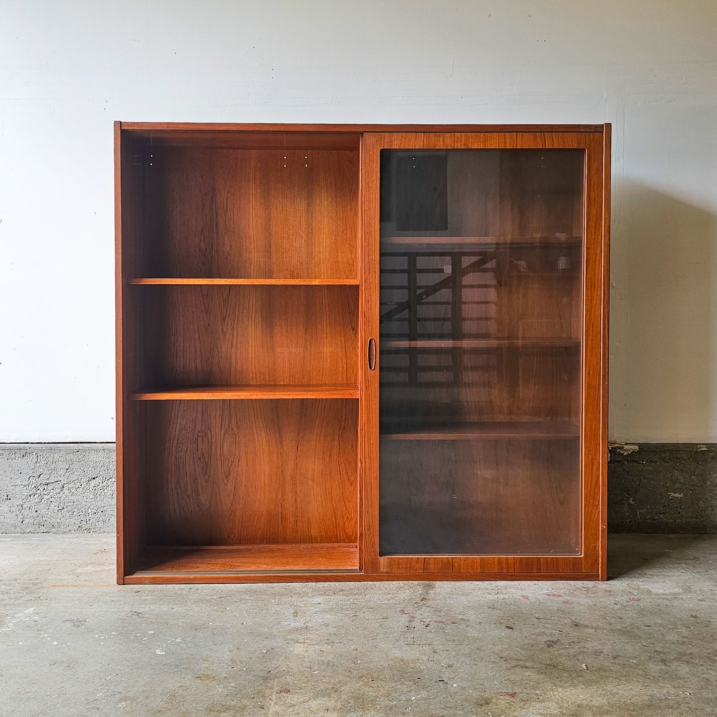 Vintage Danish Teak Cabinet with sliding doors