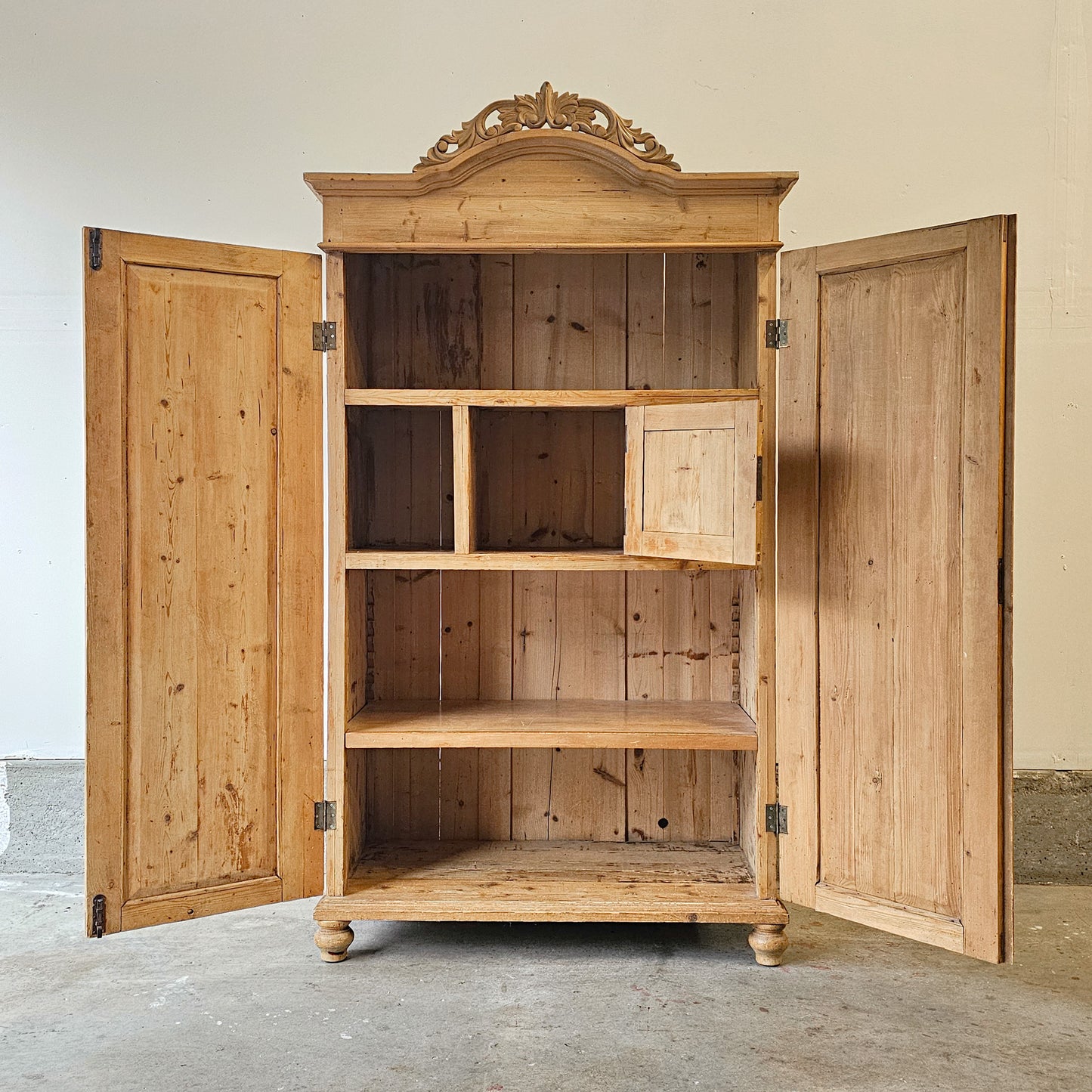 Antique pine wardrobe