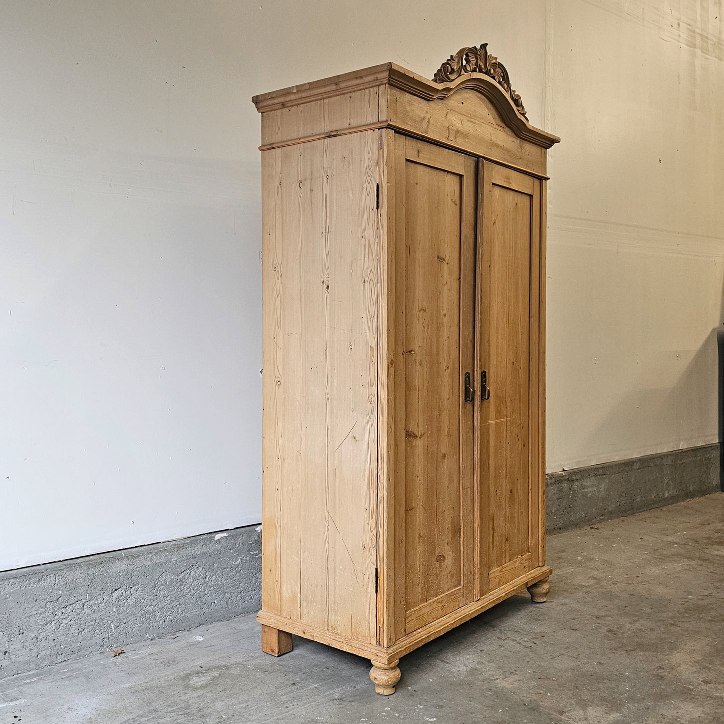 Antique pine wardrobe