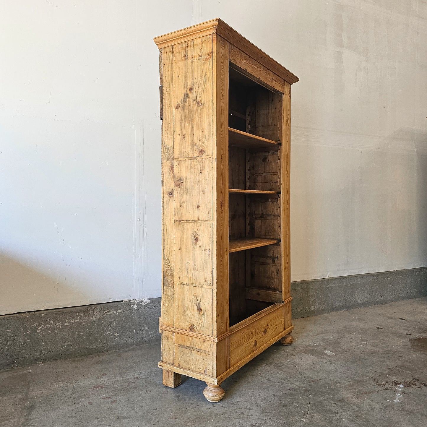Antique pine bookcase
