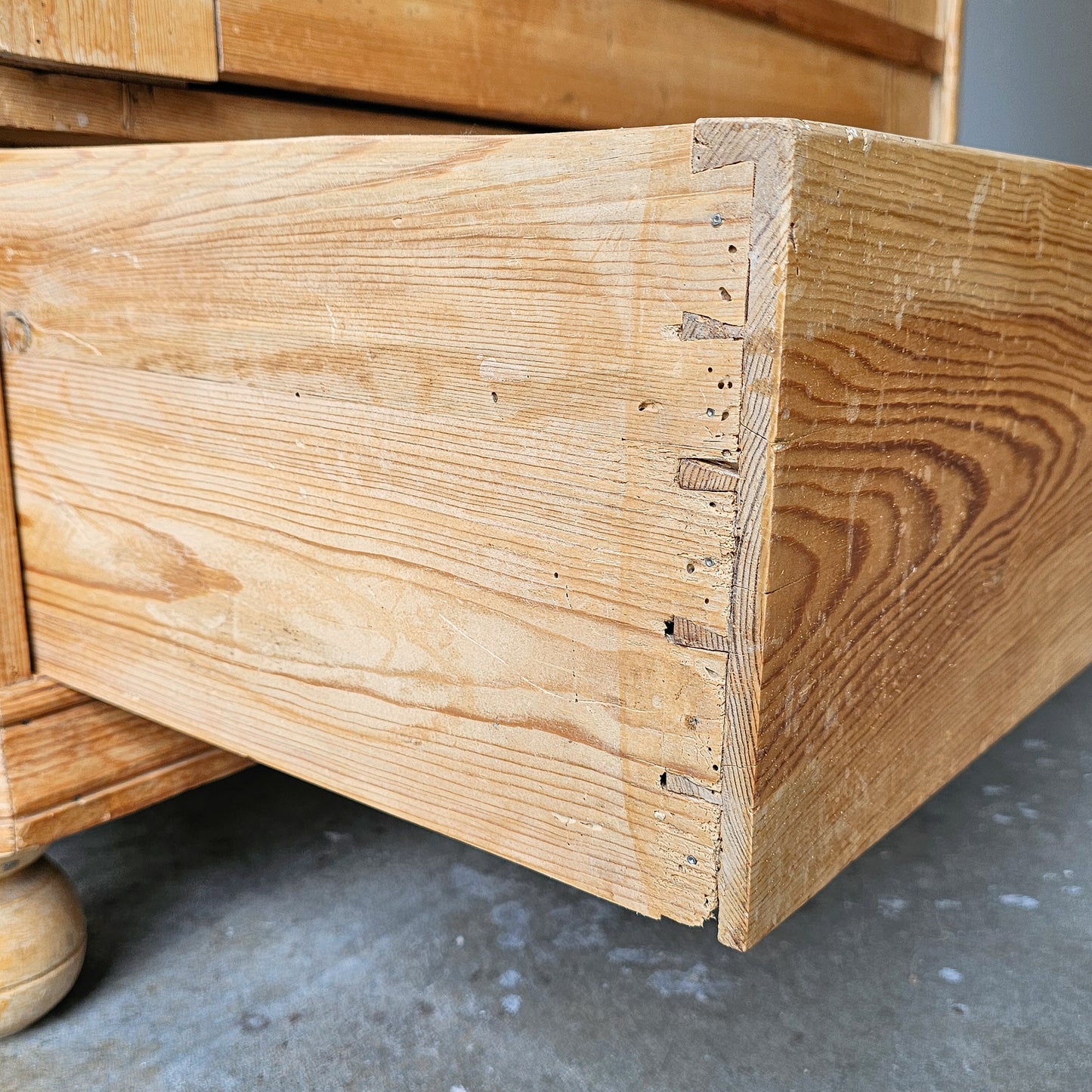 Antique Dutch Pine Cupboard with Drawer