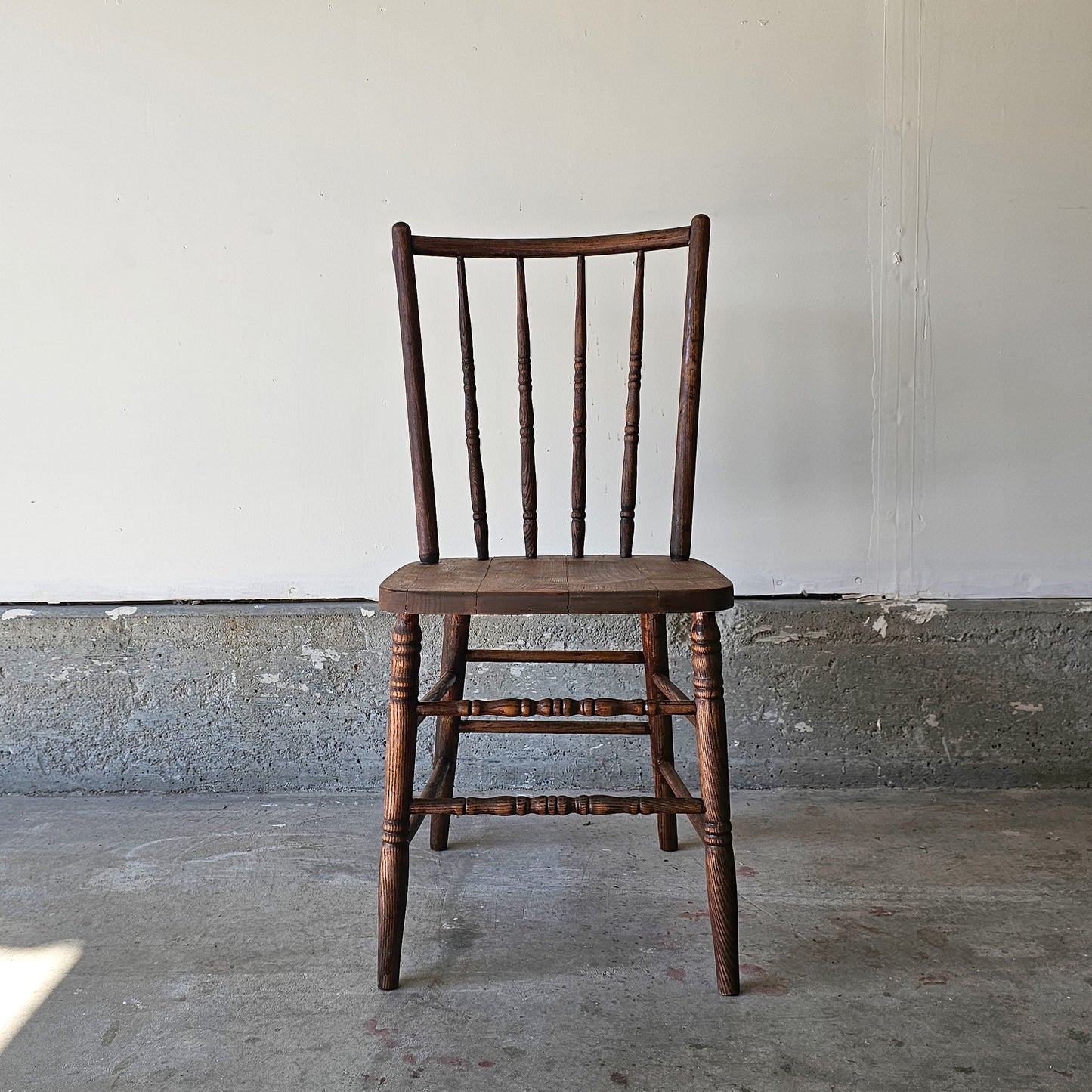 Vintage spindle back dining chairs - set of 4