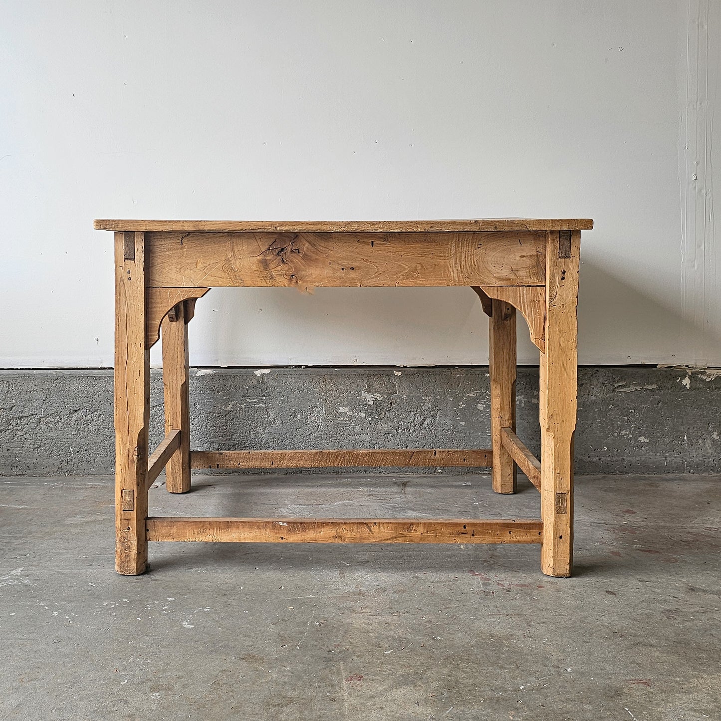 Small Antique English Pine Table with Drawer