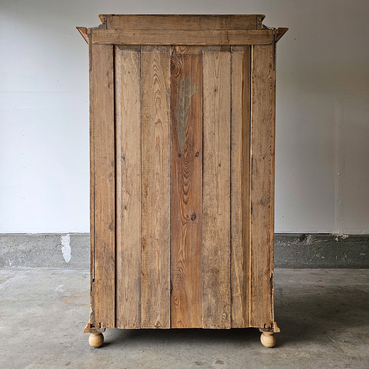 Antique Dutch Pine Cupboard with Drawer