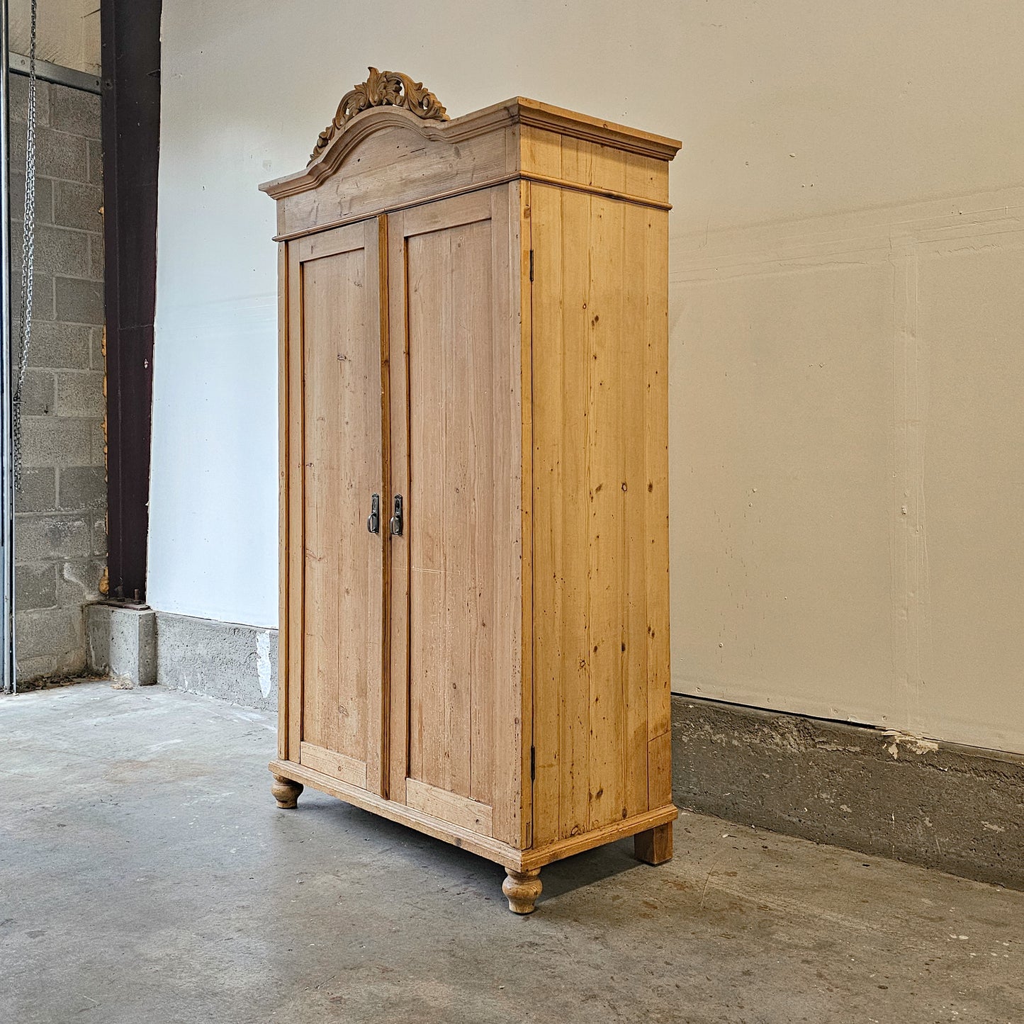 Antique pine wardrobe