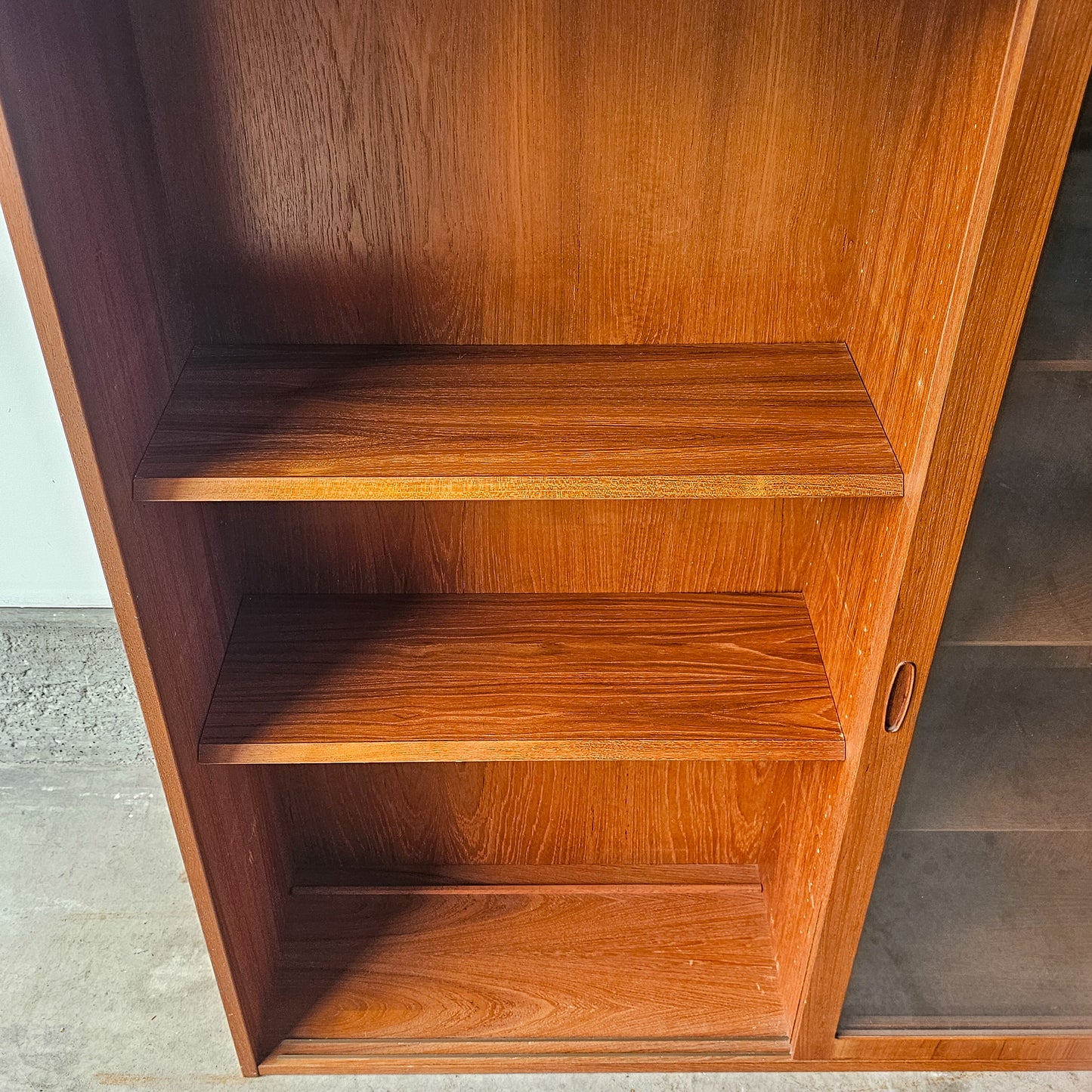 Vintage Danish Teak Cabinet with sliding doors