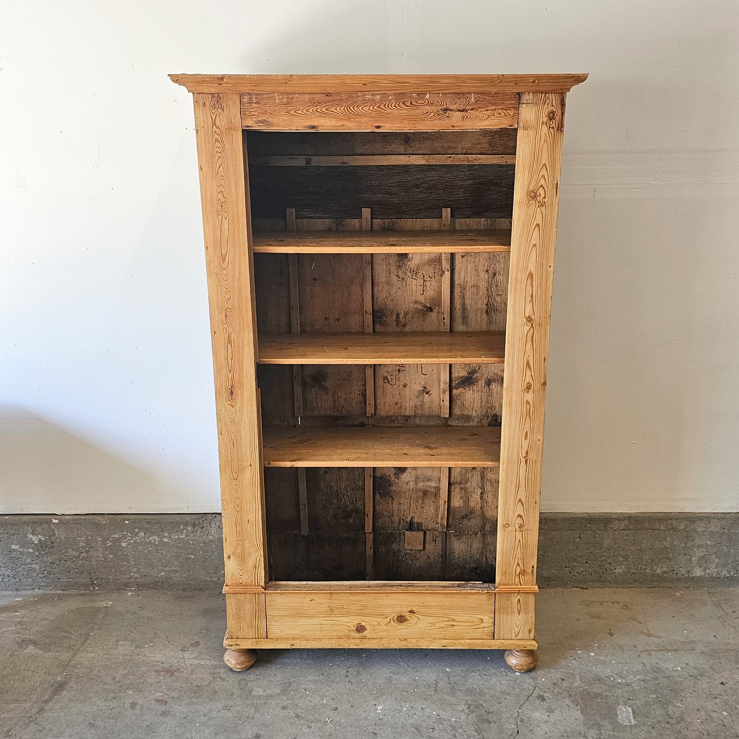 Antique pine bookcase