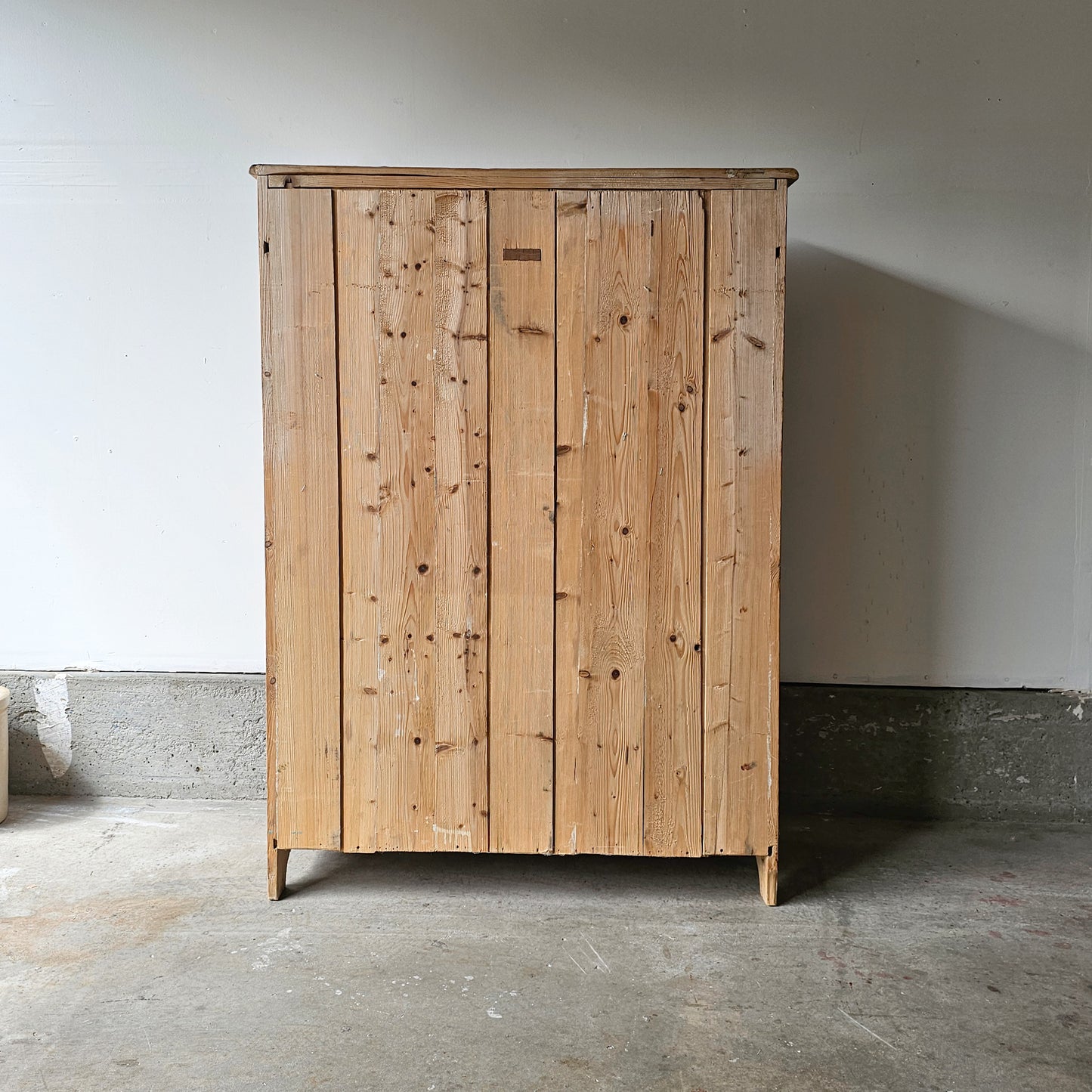 Antique pine cupboard with drawers