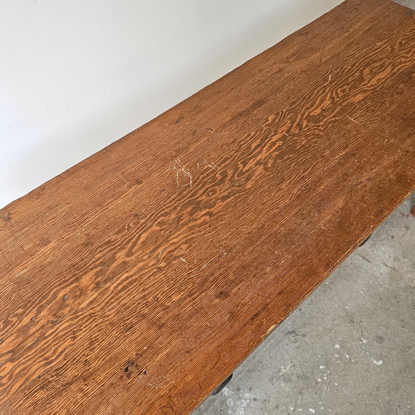 Antique wood table with drawers