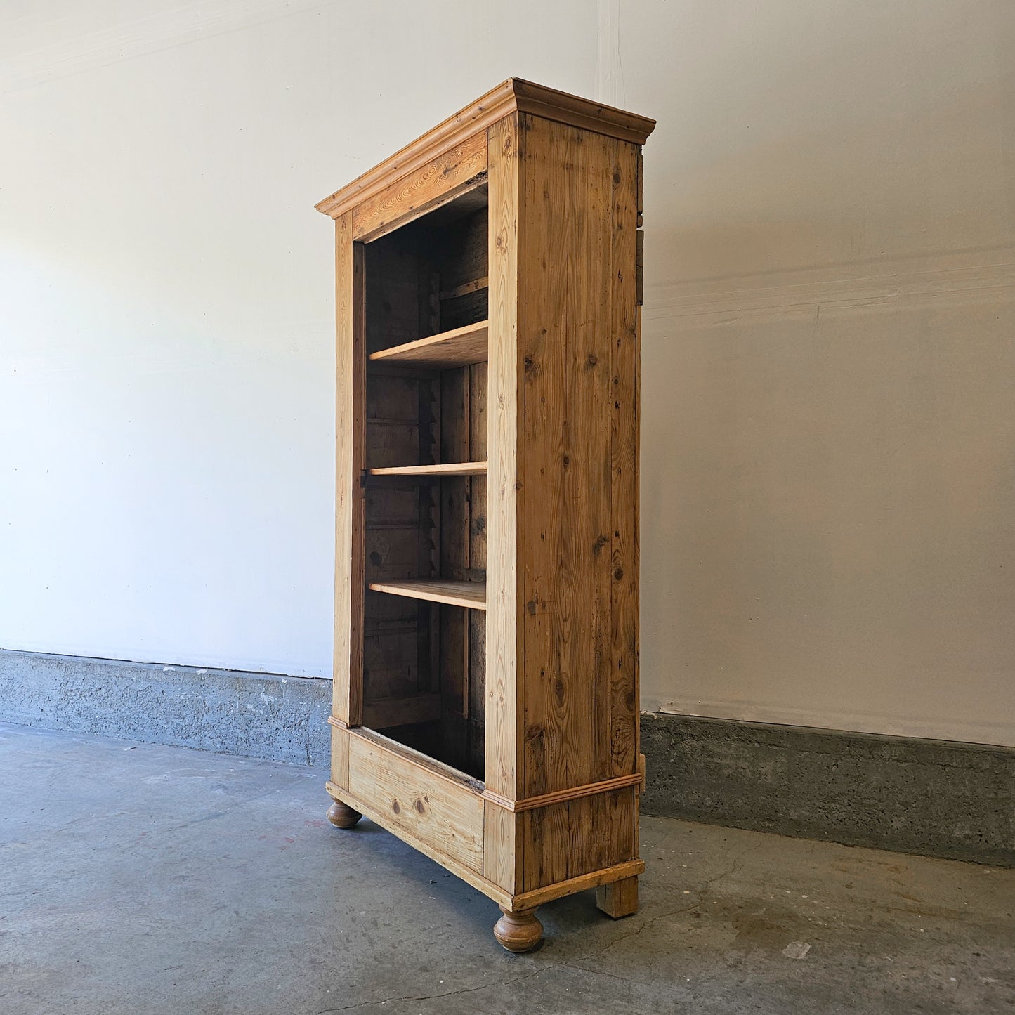 Antique pine bookcase