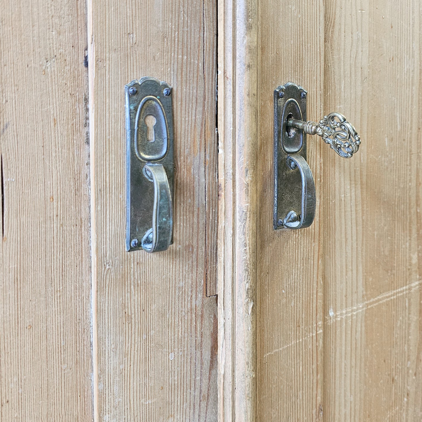 Antique pine wardrobe