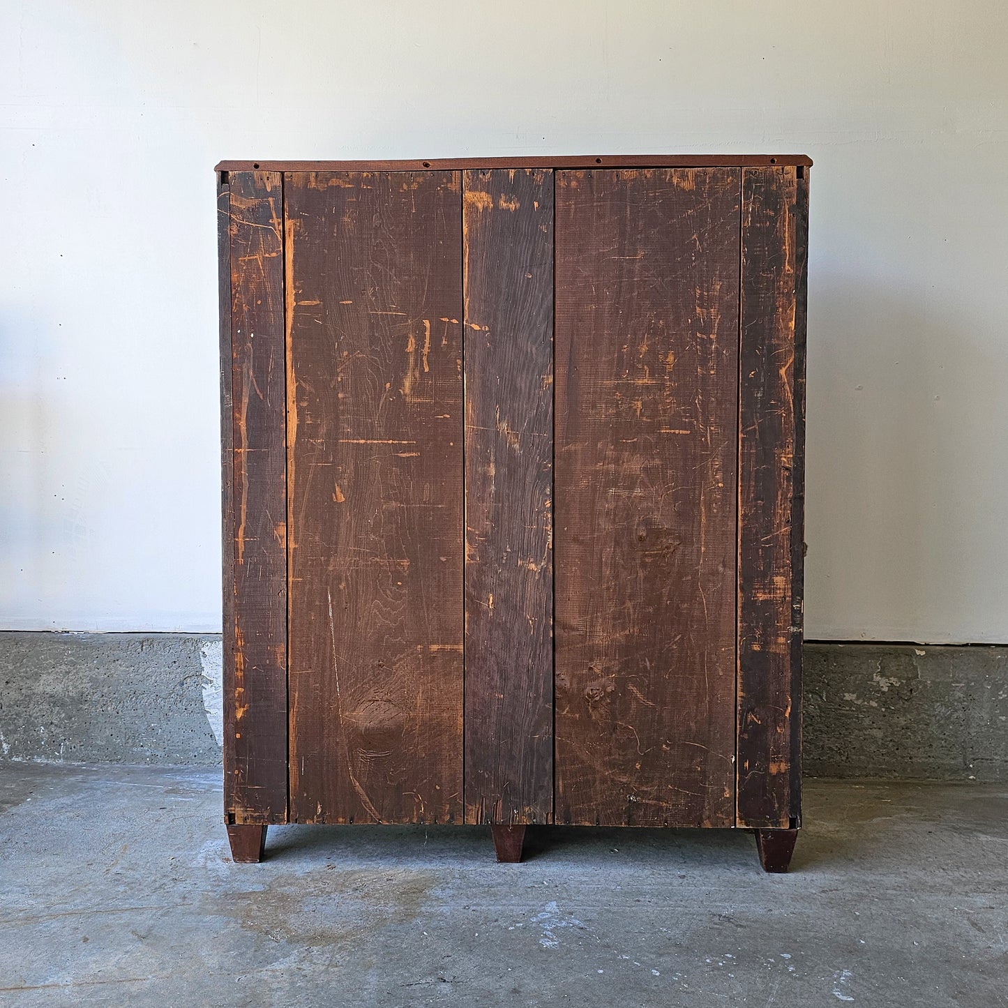 Antique Mahogany Glass-Front Bookcase