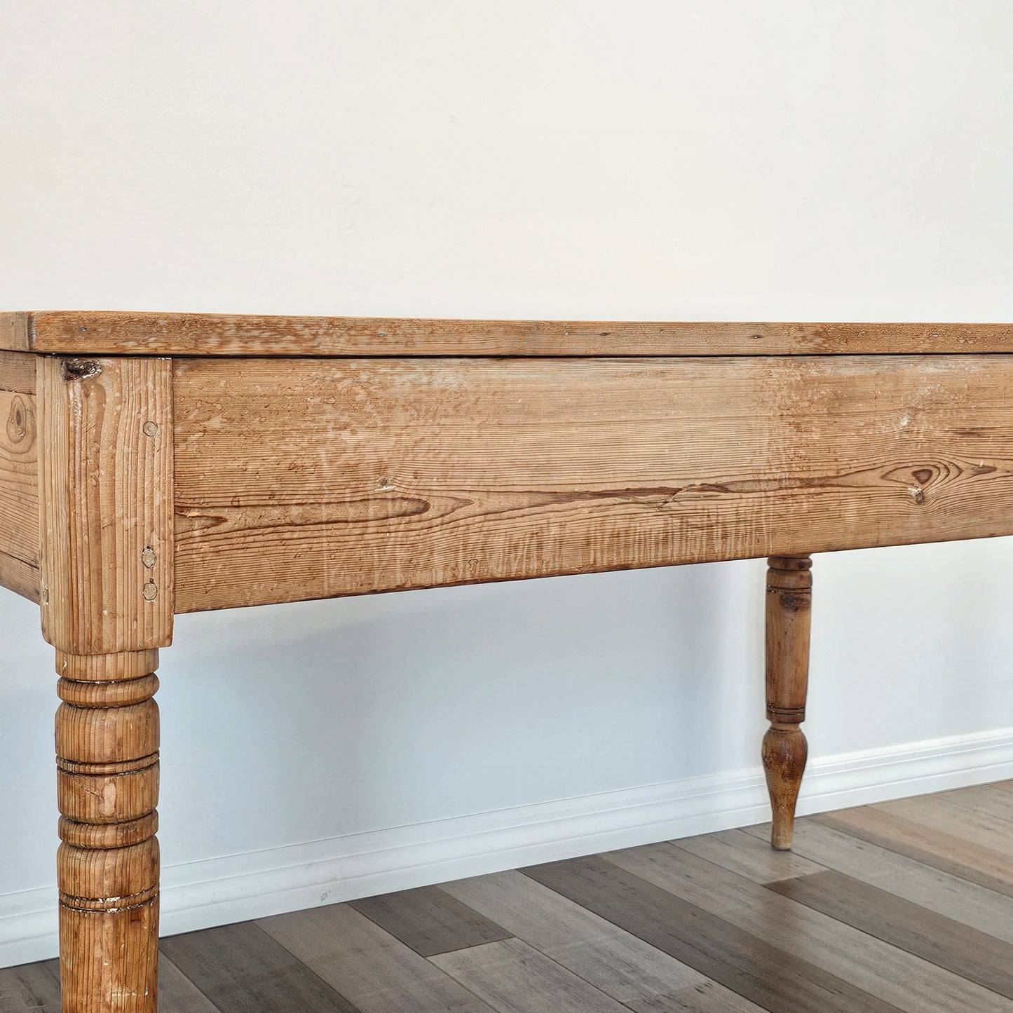 Antique English Pine Farm Table - Circa 1880