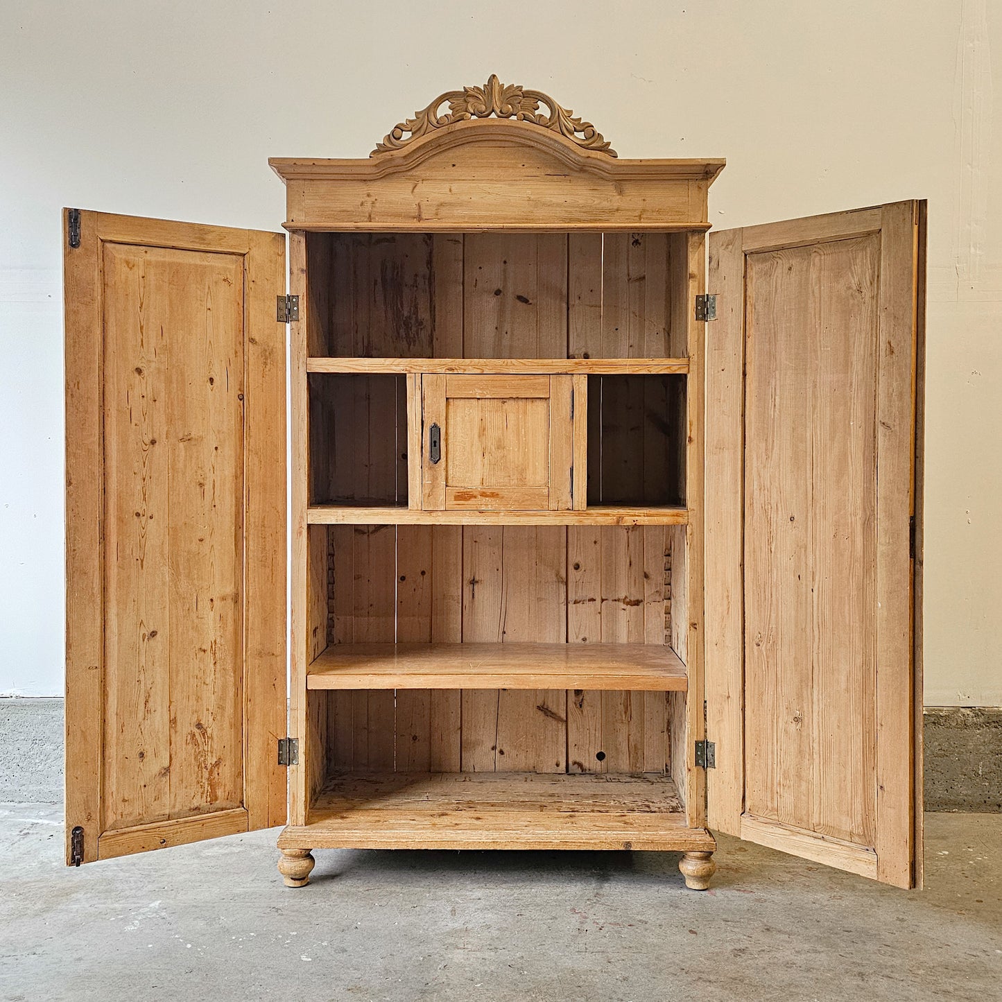 Antique pine wardrobe