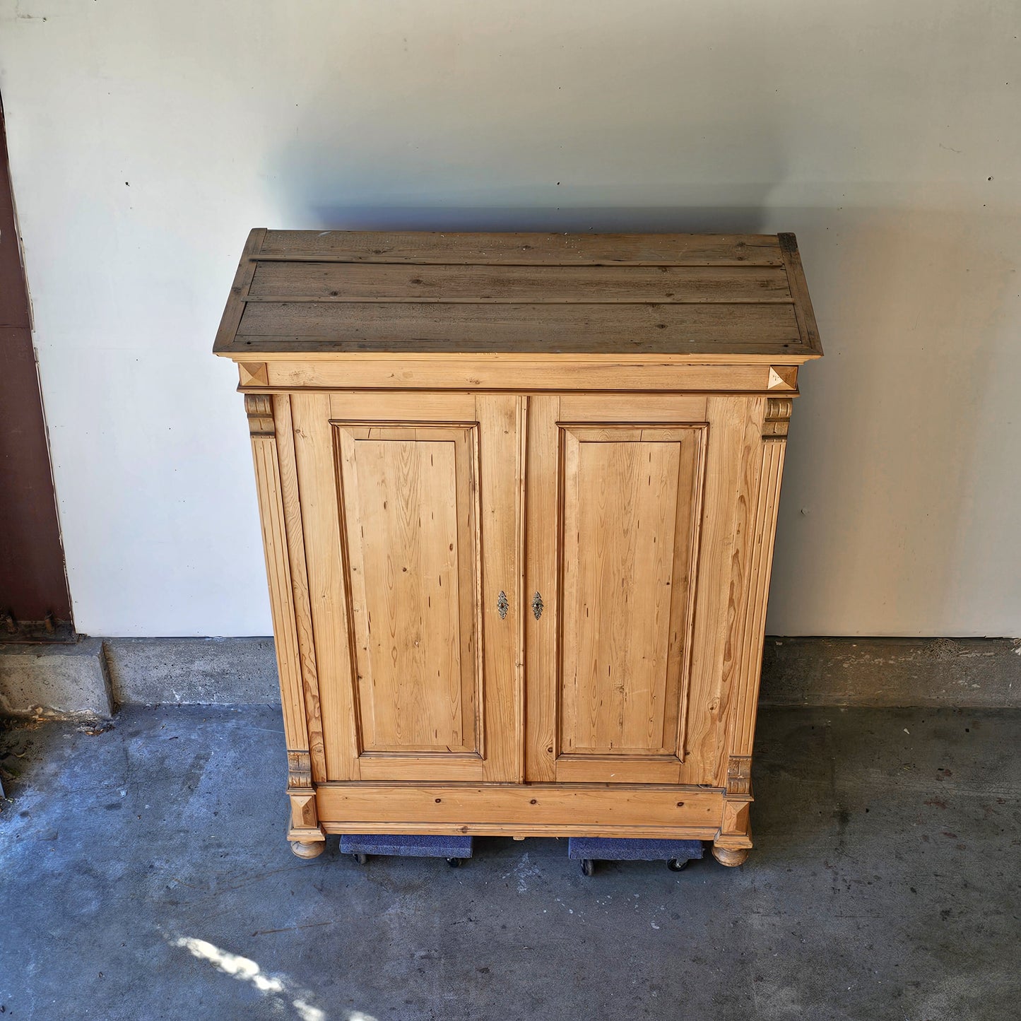 Antique pine knockdown wardrobe