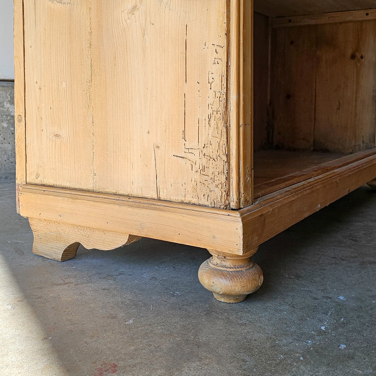 Antique pine bookcase
