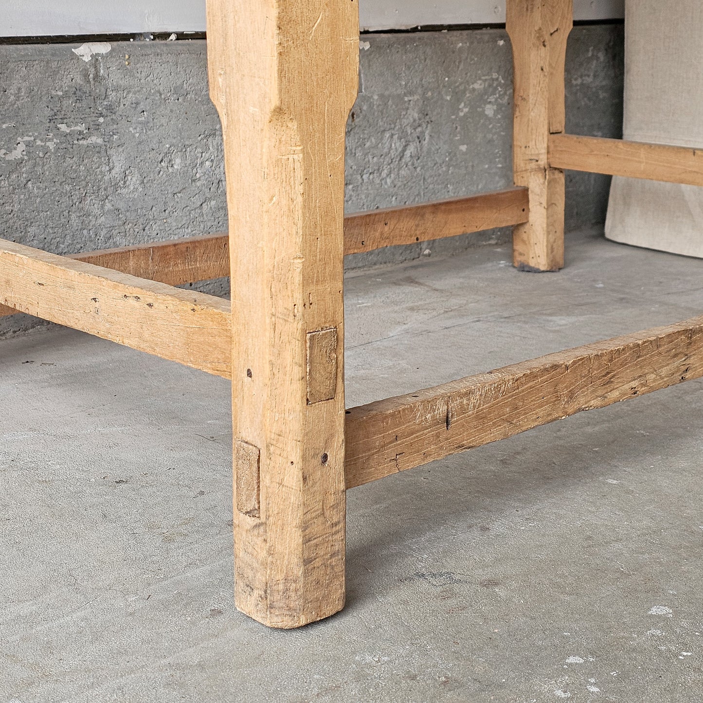 Small Antique English Pine Table with Drawer