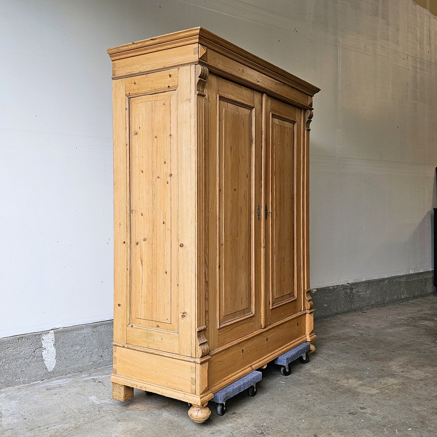 Antique pine knockdown wardrobe