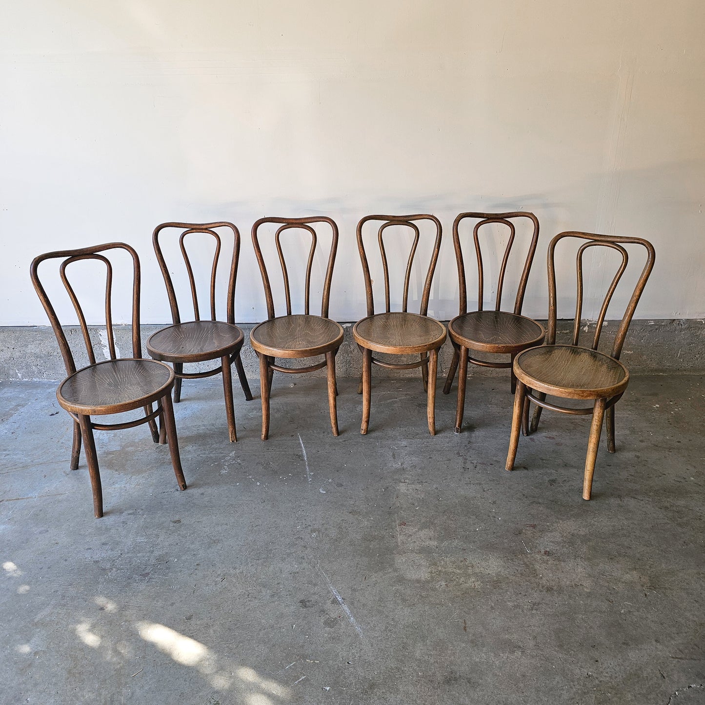 Vintage bentwood dining chairs - set of 6