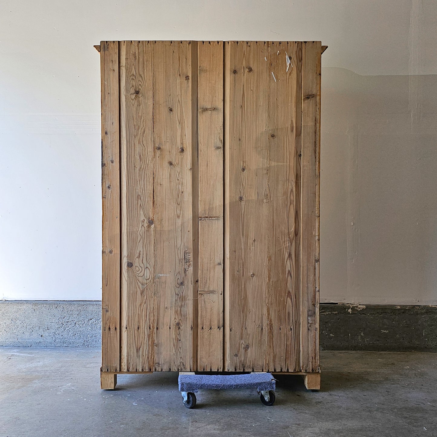 Antique Pine Armoire with Serpentine Legs