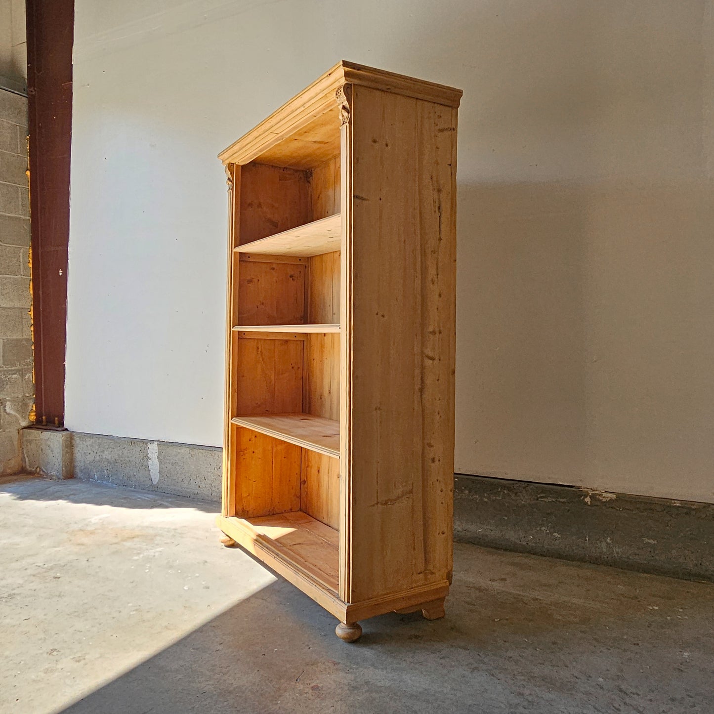 Antique pine bookcase