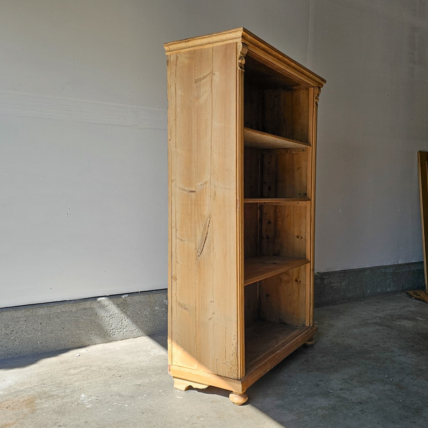 Antique pine bookcase