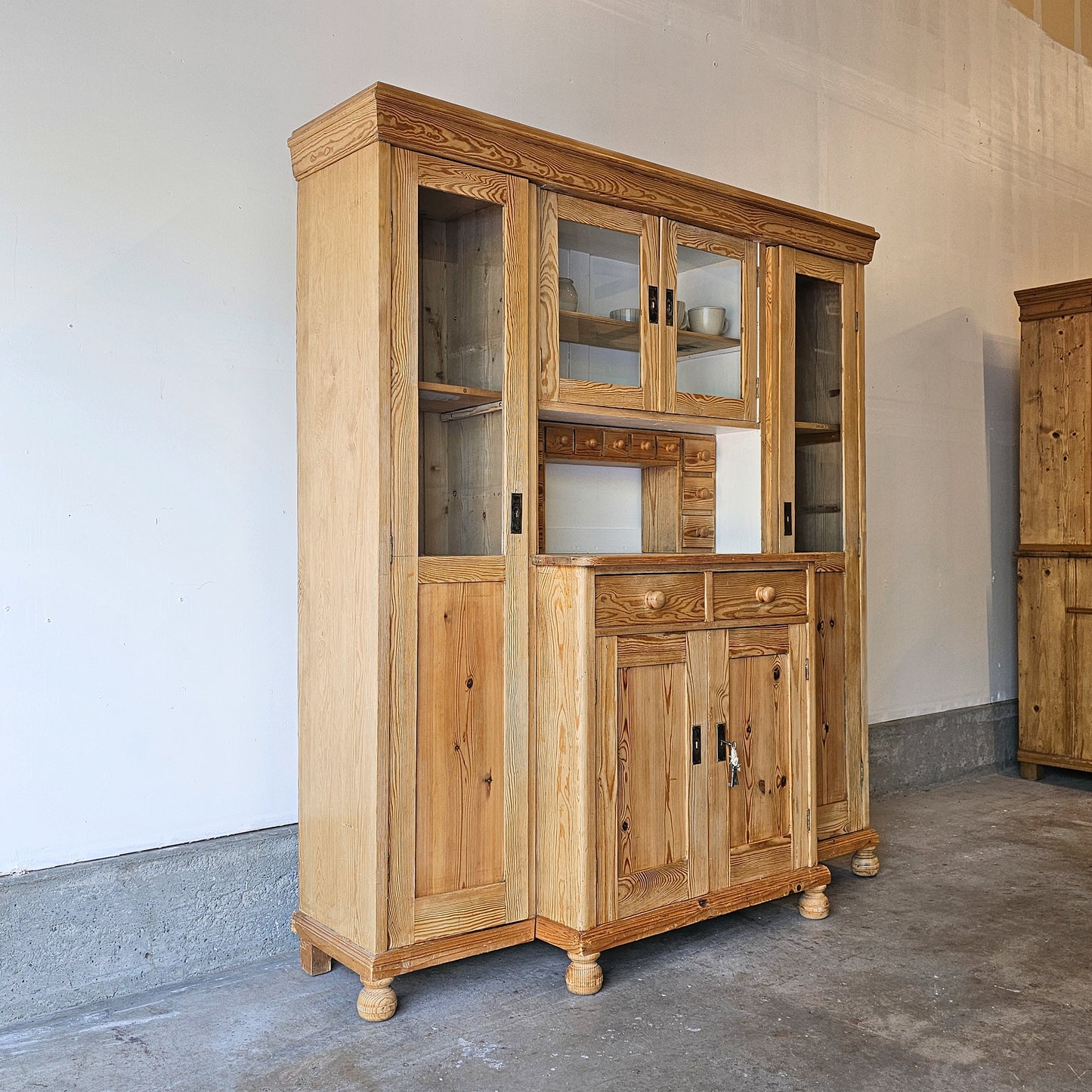 Antique pine kitchen cabinet